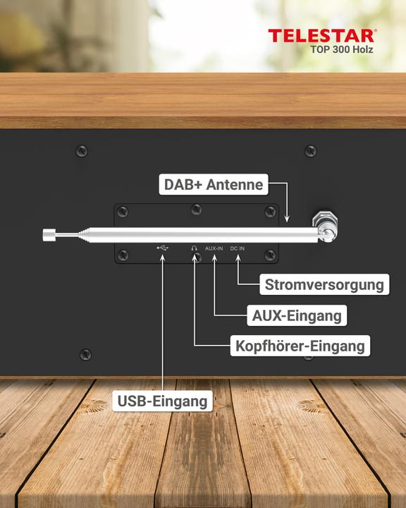 Produktbild Telestar Top 300 (Internetradio, DAB+, FM, KW, Bluetooth, WLAN)