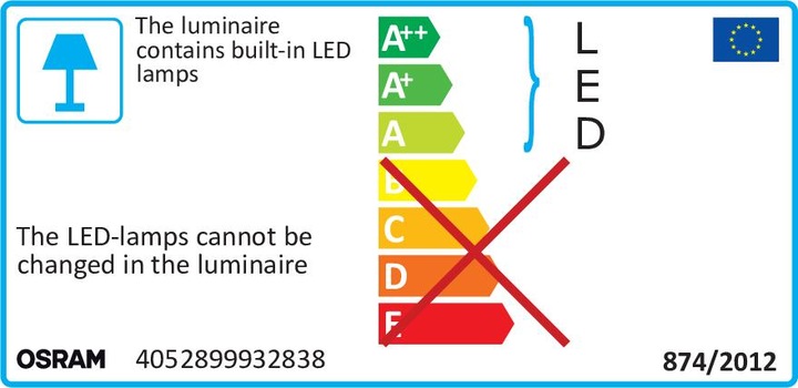 Energie-Label Siteco COMBILITE LED-F LED Lichtleiste 1180x25mm 18W 3000K (1800 lm)