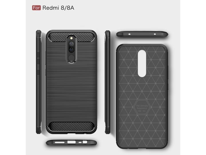 Produktbild Screenguard Xiaomi Redmi 8 Hülle Carbon Brushed Soft TPU (Xiaomi Redmi 8)