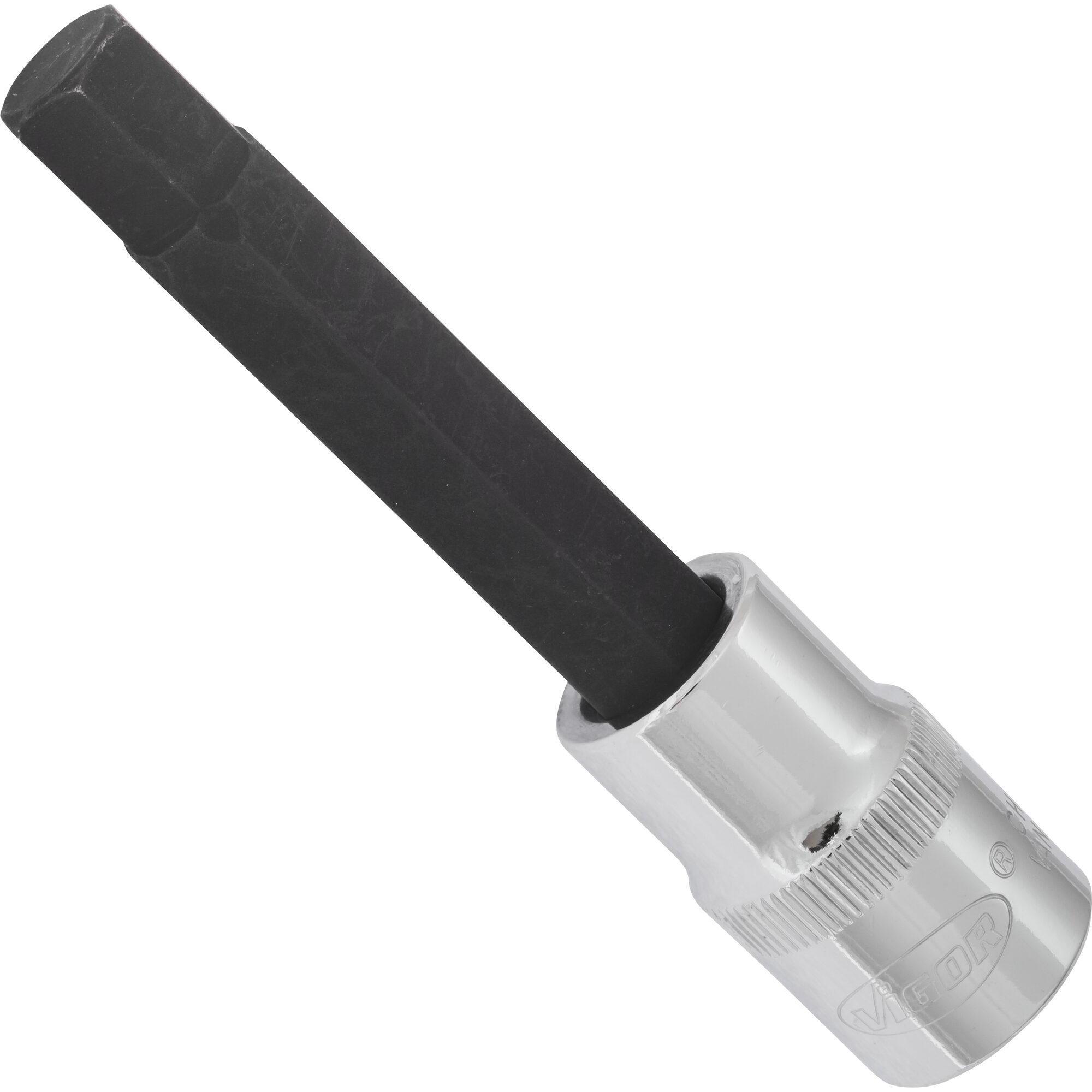 Vigor, Steckschlüssel + Stecknuss, Innensechskant Schraubendreher-Einsatz ∙ V2077 ∙ Vierkant12,5 mm (1/2 Zoll) ∙ Innen S...
