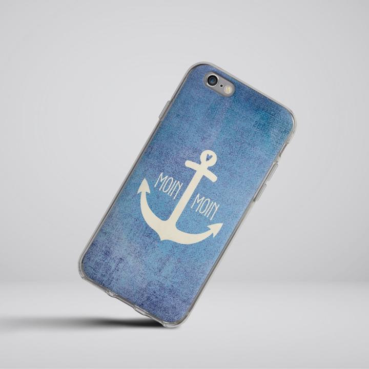 Produktbild DeinDesign Silikon Hülle für Apple iPhone 6s Handyhülle Case Smartphone Schutzhülle Anker Blau maritim (Apple iPhone 6s)