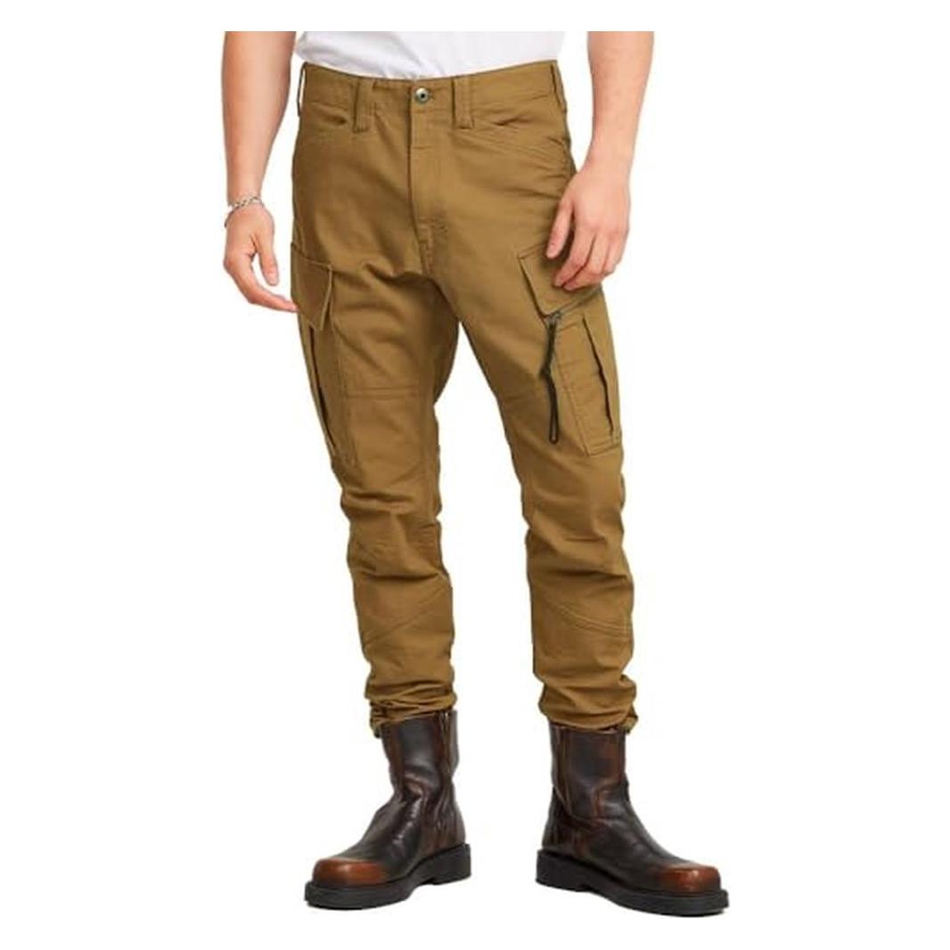 G-Star, Herren, Hosen, Pantaloni Cargo Aderenti 3D Con Tasca Zip, Braun, (W31/L32)