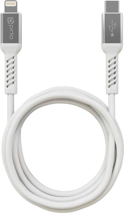 Produktbild prio Lade- Charge & Sync USB C auf Lightning Mfi -zertifiziert 2 m weiss (2 m, USB 2.0)