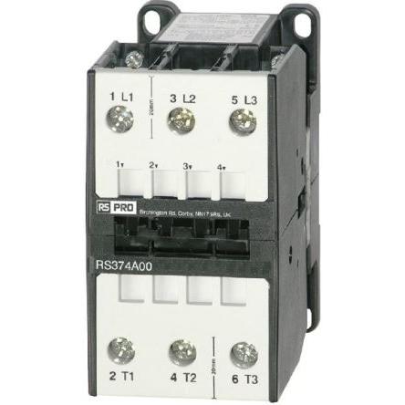 Rs Pro Leistungsschütz 24 V-Spule, 3 400 V / 74 A 37 kW, Relais