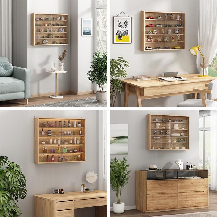 Actual product image Vicco Wandvitrine Clario, Sonoma, mit 4 Einlegeböden