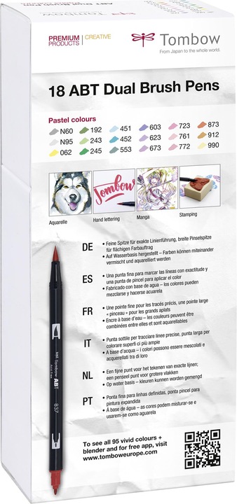 Produktbild Tombow ABT Dual Brush Pen (Pastellkombi, 18 x)