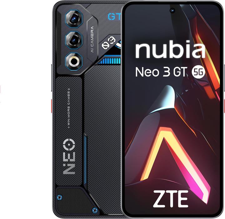 Image du produit Nubia Neo 3 GT 8GB/256GB Schwarz (256 Go, Gris interstellaire, 6.80", Double SIM, 5G)
