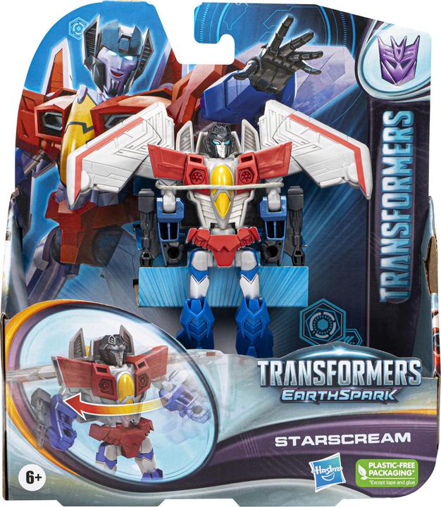 Immagine prodotto Hasbro Transformers giocattolo EarthSpark Warrior-Class Starscream action figure, robot giocattolo per