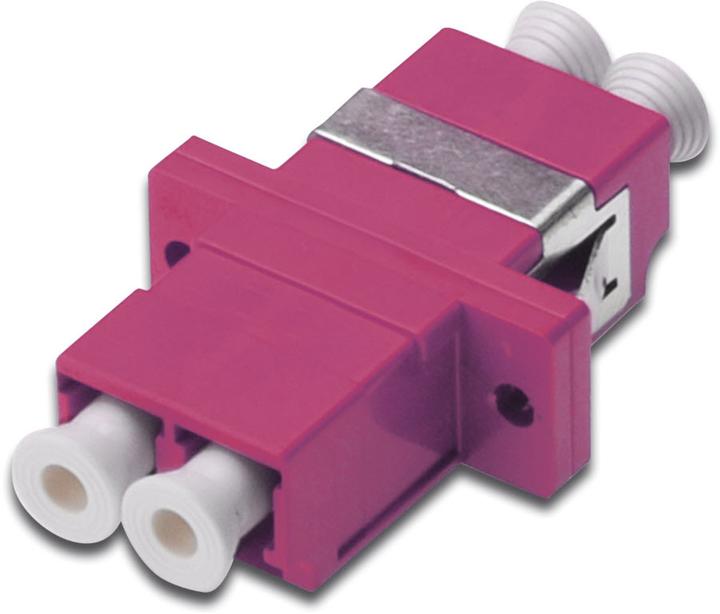 Actual product image Digitus fibre optic coupler LC/LC duplex OM4 multimode plastic housing zirconia ceramic sleeve pink (Network coupling)