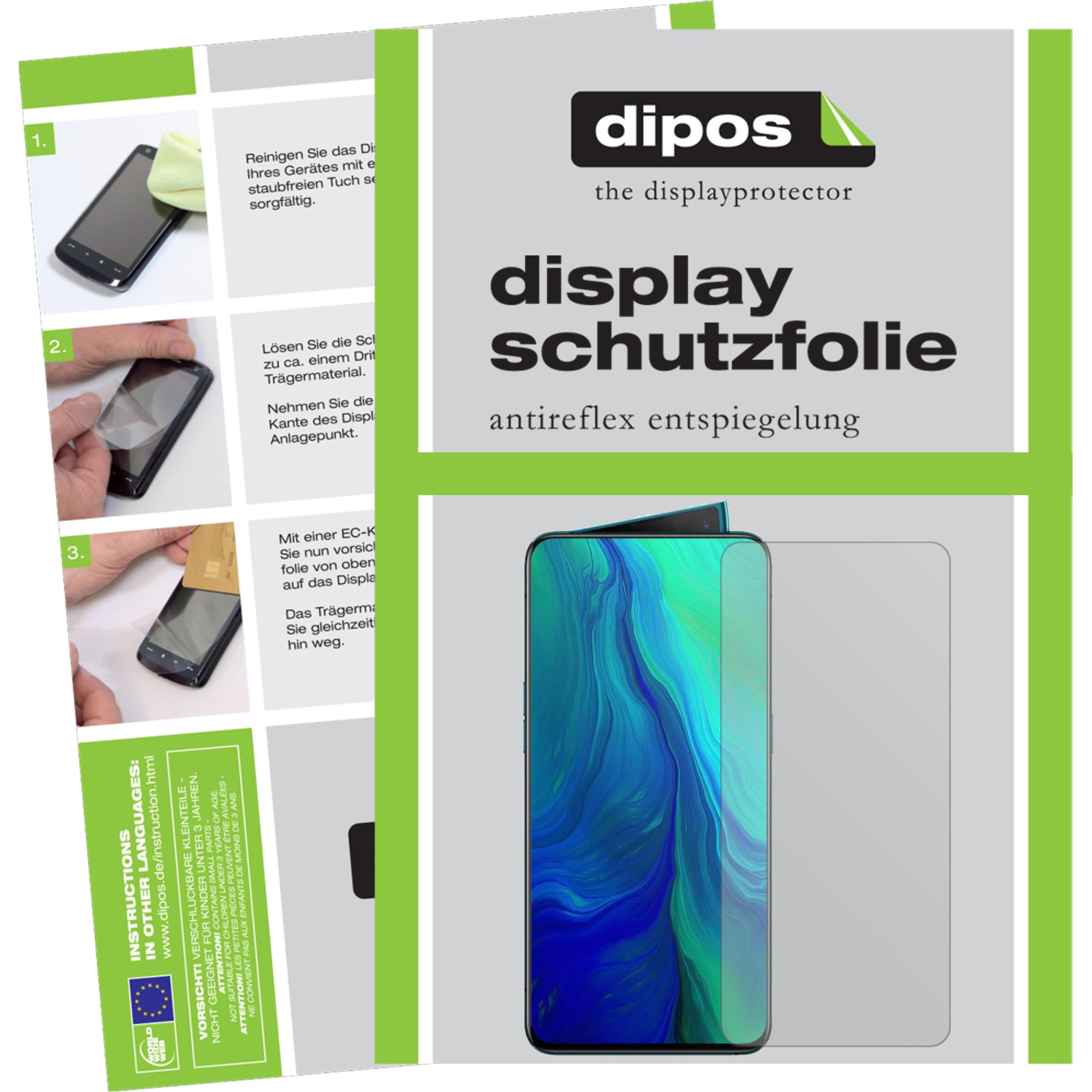 Dipos Displayschutzfolie Antireflex (2 Stück, Oppo Reno 10x Zoom), Smartphone Schutzfolie, Transparent