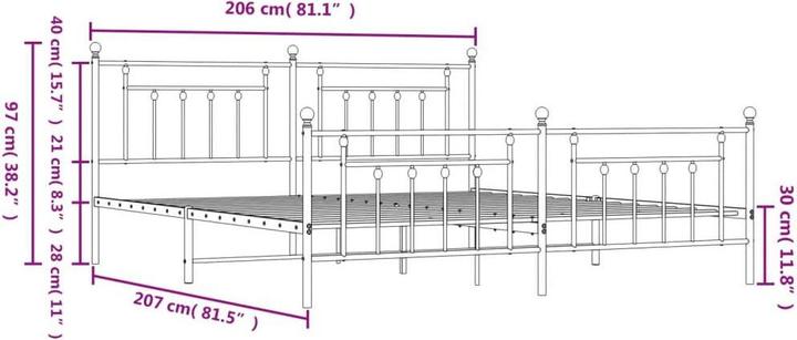 Produktbild vidaXL Bettgestell (200 x 200 cm)