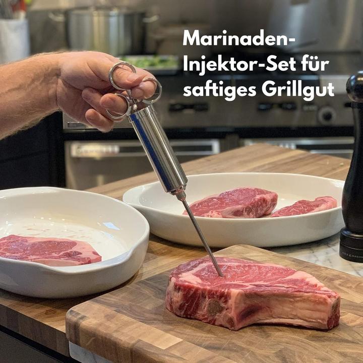 Actual product image Hermex Marinaden-Injektor-Set Fleischinjektor Marinadenspritze Bratenspritze