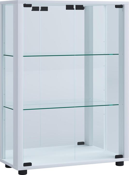 VCM Sammel Stand Vitrine Holz Glas Sintalo Spiegel (60 x 25 x 80 cm)