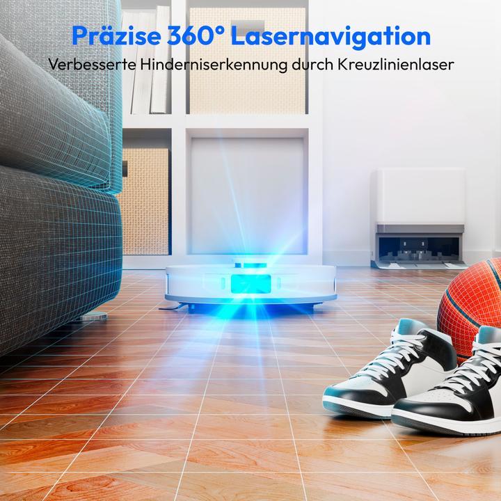 Produktbild Medion Saug- und Wischroboter MD 12039 X55 SW+ Grau/Weiss (10000 Pa)