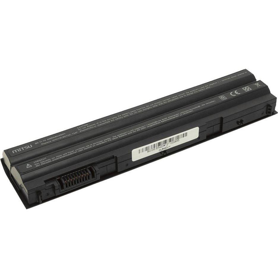 Mitsu BATTERY BC/DE-E5420 (DELL 4400 MAH 49 WH) - Batterie (6 Zellen, 4400 mAh), Notebook Akku, Schwarz