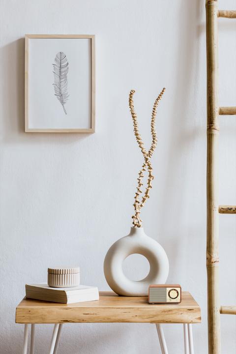 Actual product image Sangean Design-Radio WR-7 (Genuine Mini) Cherry (FM, Bluetooth)