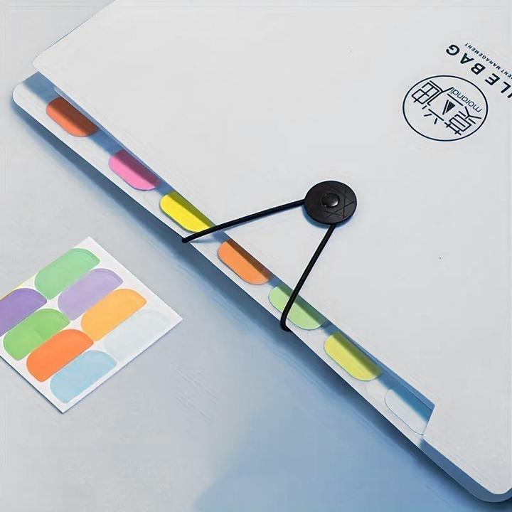 Produktbild ASMI Aktenmappe A4 – Erweiterbare Fächermappe mit 8 Fächern (A4, 1x)