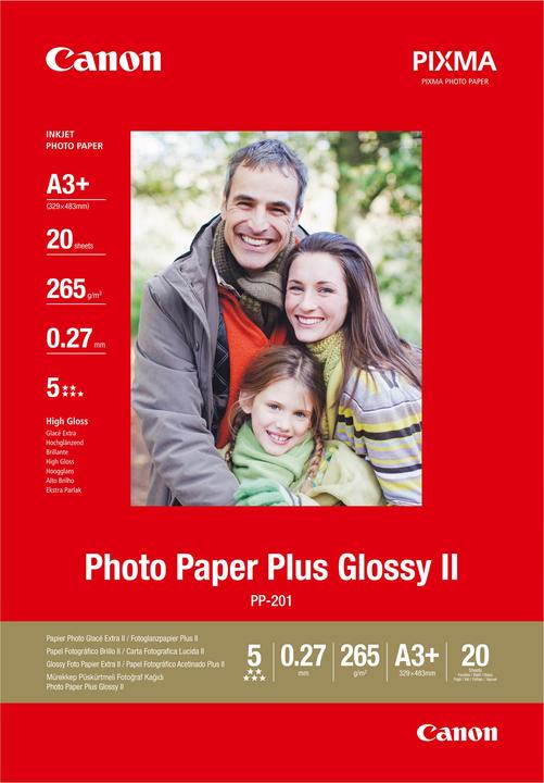 Produktbild Canon PP-201 Plus Glossy II (260 g/m², A3+, 20 x)
