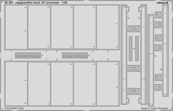 Produktbild Eduard Jagdpanther Ausf. G1 schurzen 1/35 for ACADEMY