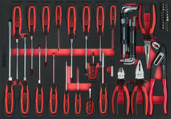 Actual product image KS Tools Pliers and screwdriver set, 59 pieces, insert whole thrust surface