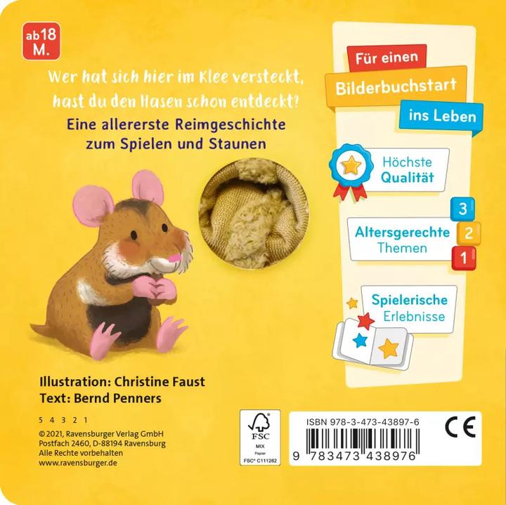 Image du produit Ravensburger Fingerpuppenbuch: Hallo, kleiner Hase! (Allemand)