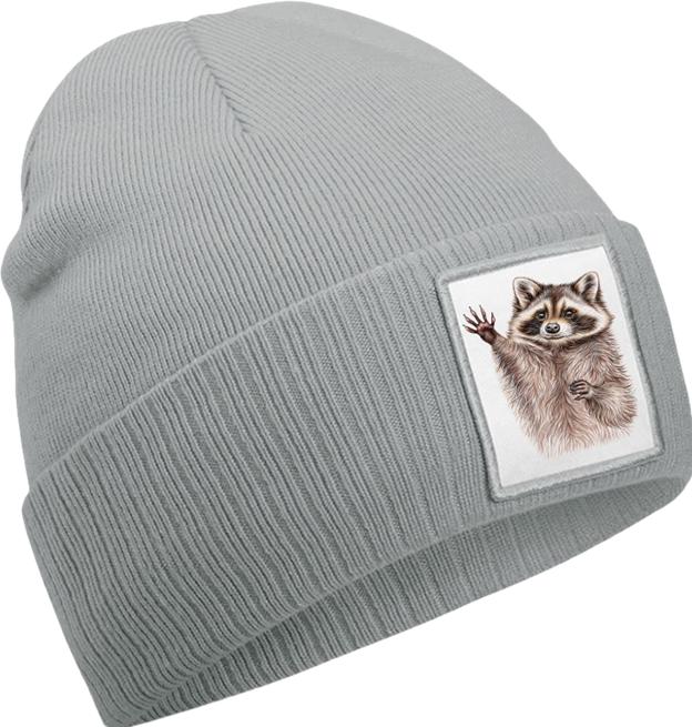 Image du produit Polypins Mütze Waschbär graublau (Taille unique)