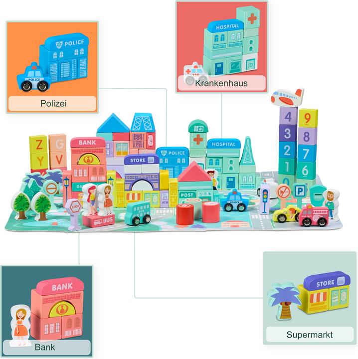 Produktbild Relaxdays Holzbausteine-Set