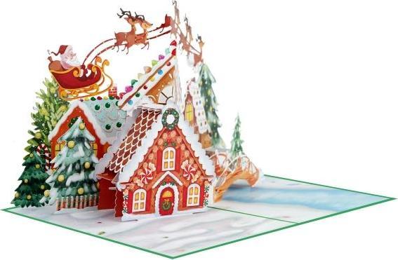 Actual product image MU Classic 3D pop-up Christmas card Saluts Series - Gingerbread house (1 pcs.)