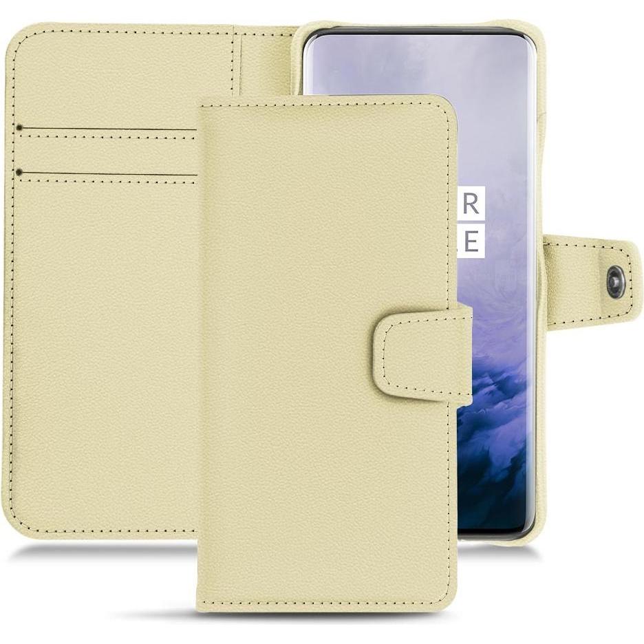 Noreve Lederschutzhülle Wallet (OnePlus 7 Pro), Smartphone Hülle, Beige