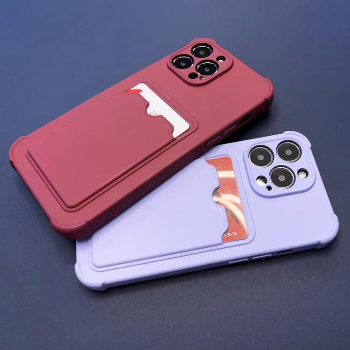 Produktbild Hurtel Card Armor Case Pouch Cover for Xiaomi Redmi 10X 4G / Xiaomi Redmi Note 9 Card Wallet Silicone Armor (Xiaomi Redmi Note 9)