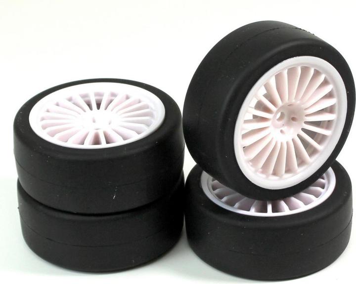 Produktbild Absima Räderset Onroad 15-Speichen Slick weiss 1:10 (4 St.