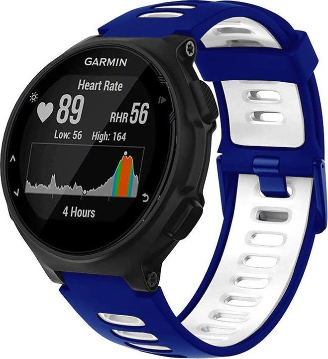 Actual product image Garmin Silicone wristband for G02 - Navy blue and white