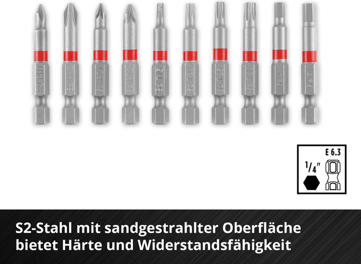 Productafbeelding Einhell Bit Taschenbox 10tlg 118643 Bit-Set TORX, PH, PZ, Innen-Sechskant (Inbus)