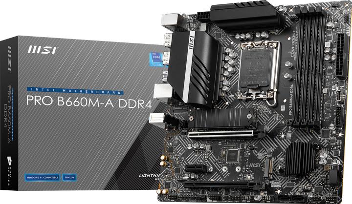 Produktbild MSI PRO B660M-A DDR4 (LGA 1700, Intel B660, mATX)