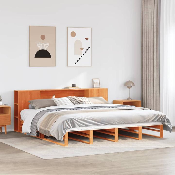 Image du produit vidaXL Bett mit Regal (200 x 200 cm)