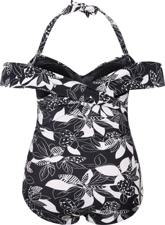 Produktbild Ulla Popken Badeanzug, Blüten, Softcups, Cut-Out, recycelt (46)