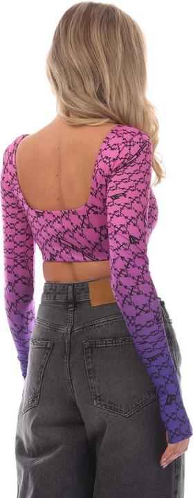 Actual product image Off Womens/Ladies Monogram Long-Sleeved Crop Top (32)