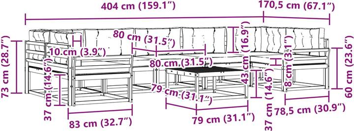 Produktbild vidaXL Outdoor-Sofagarnitur