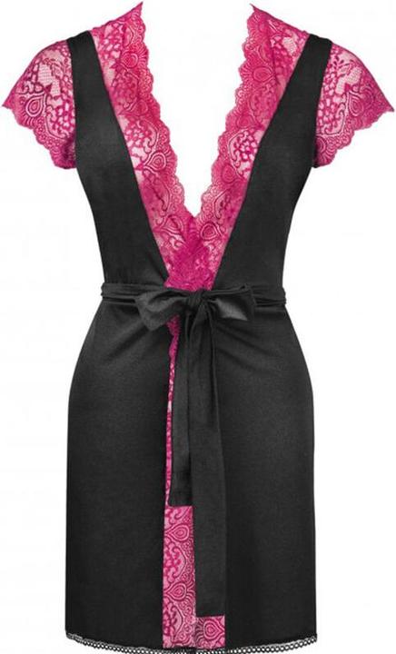 Produktbild LivCo Corsetti Fashion KUMIKO LC 90428 MORGENMANTEL + PANTY SCHWARZ S/M (M)