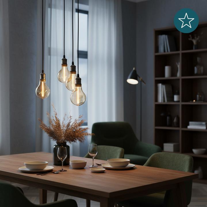 Produktbild Luxula LED-Filament-Lampe, Line Amber, E27, 2W, 65lm, 1800K (E27, 60 lm, 1x)