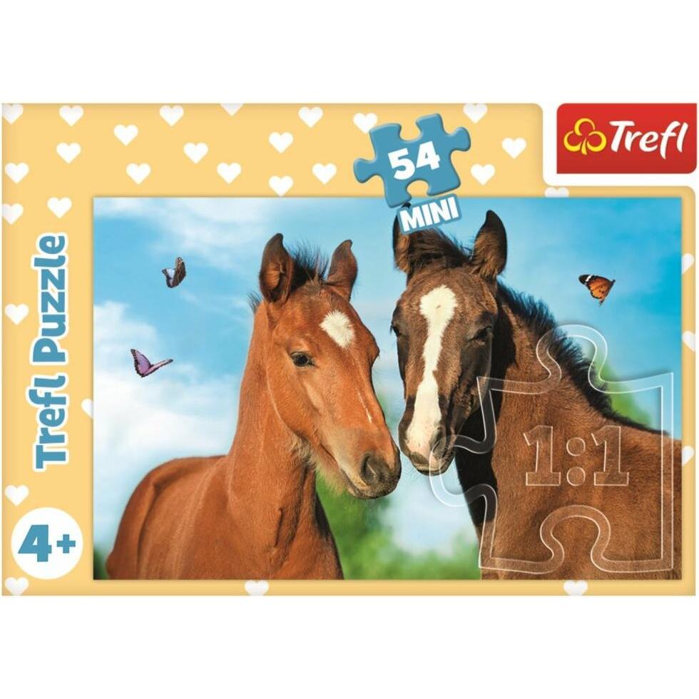 Thumbnail - Trefl Puzzle Niedliche Tiere: Pferdepaar 54 Teile (54 Teile)