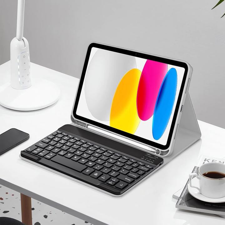 Produktbild Tech-Protect SC Pen + Keyboard Case for iPad 10.9 2022 (10th gen.) / 11 2025 (11th gen.) - Gray (US, Apple iPad 2022 (10. Gen), Apple iPad 2025 (11. Gen))