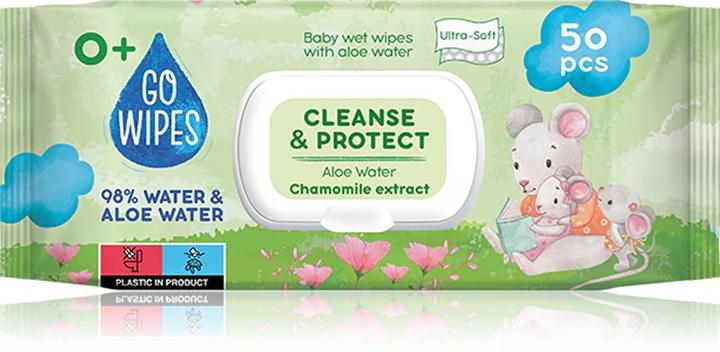 Gowipes Chusteczki nawilżane dla dzieci, z aloesem i rumiankiem, 50 szt.