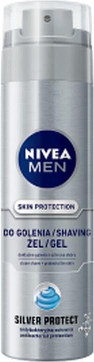 Actual product image NIVEA Men Skin Protection żel do golenia Silver Protect 200ml (200 ml, Shaving gel)