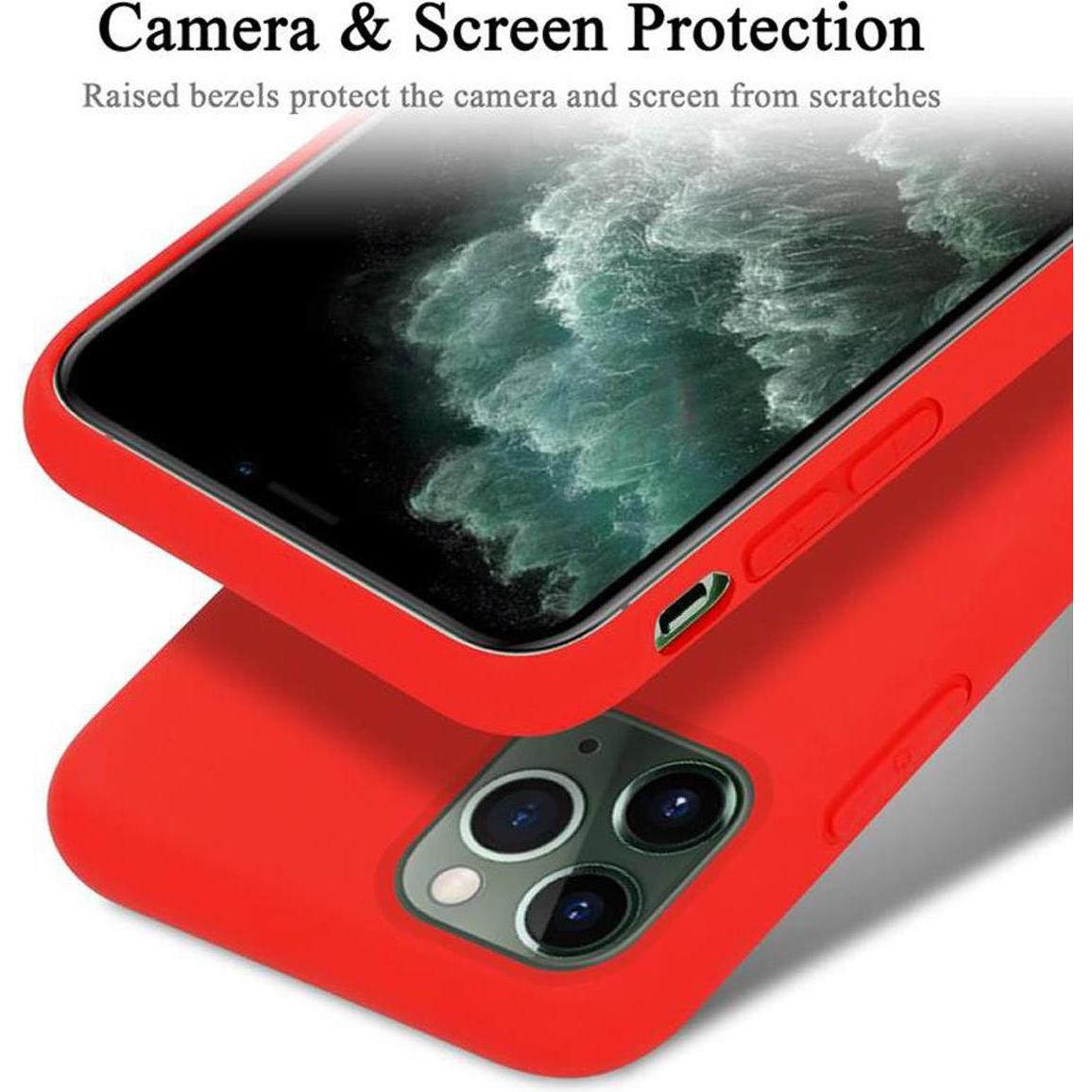 Thumbnail - Cadorabo TPU Liquid Silicone Case Cover (Apple iPhone 11 Pro Max), Smartphone Hülle, Rot