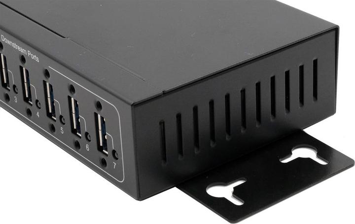 Produktbild Exsys GmbH 4 Port USB 2.0 Metall-HUB, für Tisch, Wand- und DIN-Rail Montage, 15KV ESD Schutz (USB-B, 4 Ports)