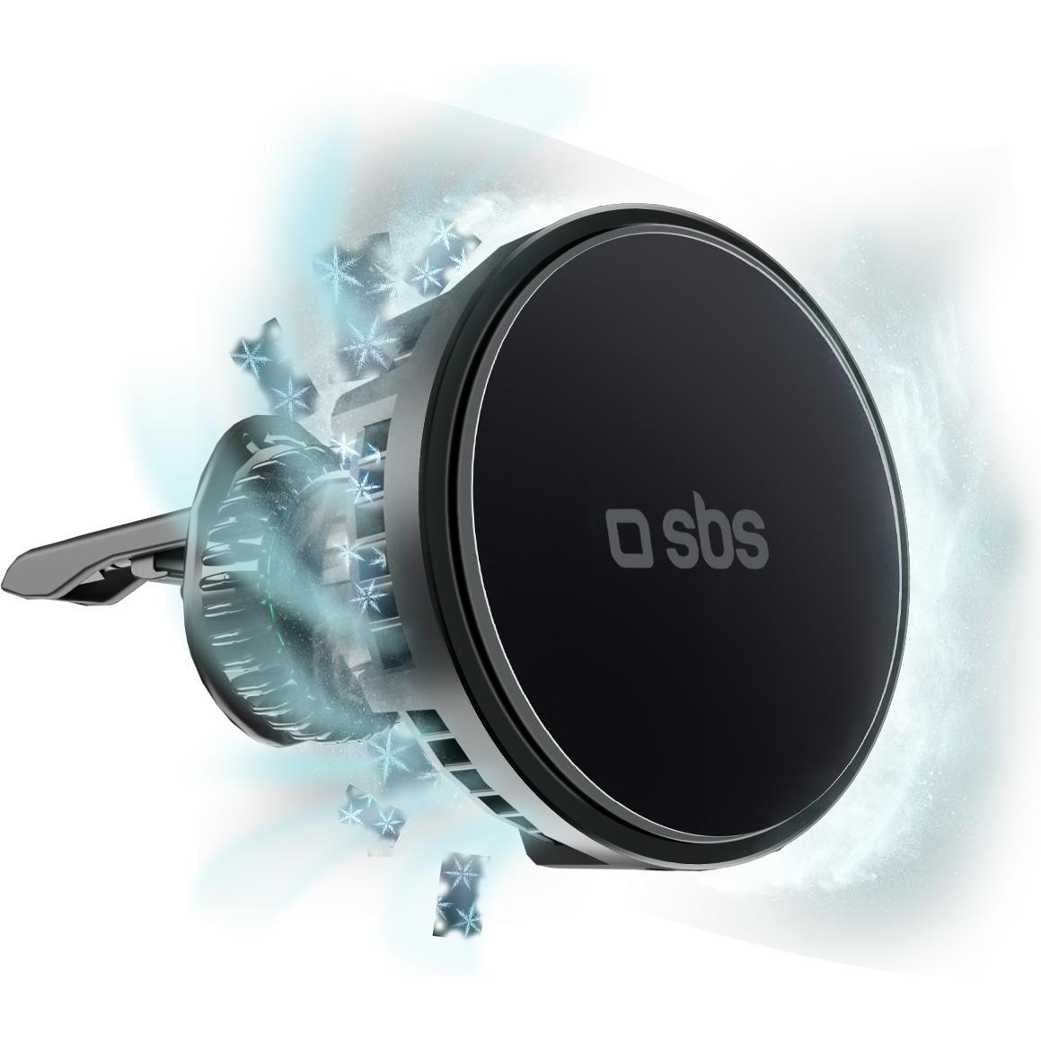 Thumbnail - SBS Lftungsschlitz-Universalhalter indukt. 15W Lfter, Auto Adapter, Schwarz