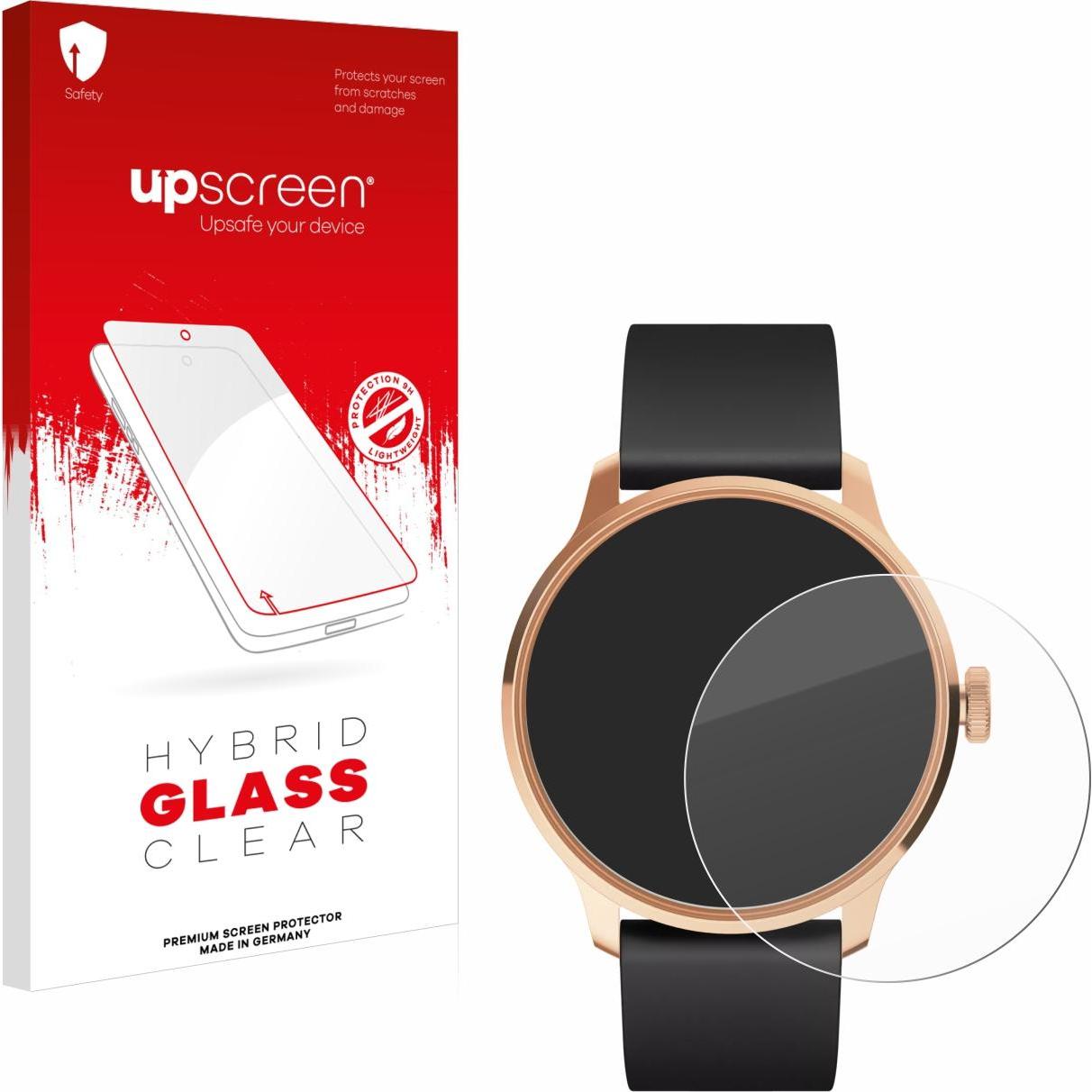upscreen Scratch Shield Panzerglasfolie, Smartwatch Schutzfolie, Transparent
