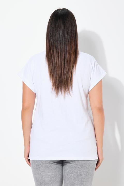 Immagine prodotto Ulla Popken T-shirt dal taglio oversize con LOVE, scollo a girocollo e mezze maniche (58)