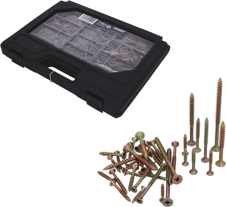 Helpmate Holzschrauben Set (1700 Vis par pièce)
